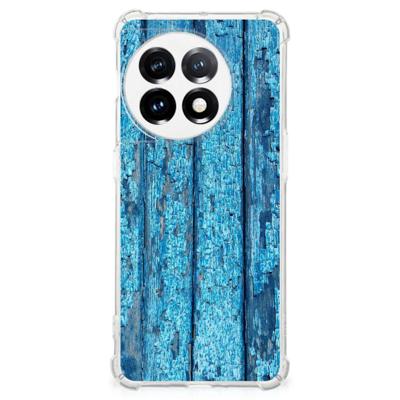OnePlus 11 Stevig Telefoonhoesje Wood Blue OnePlus 11 Stevig Telefoonhoesje Wood Blue