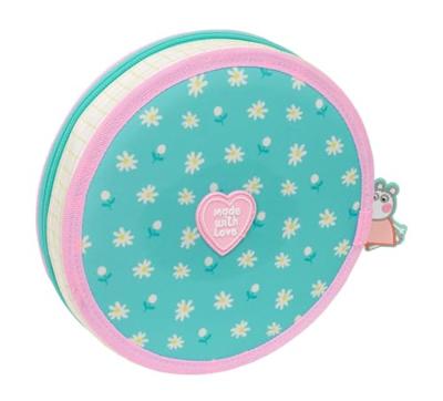 Schooletui met Accessoires Peppa Pig Pretty flowers Geel Munt 18 Onderdelen