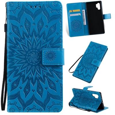 Gedrukt afdrukken zonnebloem patroon horizontale Flip PU lederen case voor Galaxy Note 10 +/Note 10 Pro met houder & kaartsleuven & portemonnee & Lan Gedrukt afdrukken zonnebloem patroon horizontale Flip PU lederen case voor Galaxy Note 10 +/Note 10 Pro met houder & kaartsleuven & portemonnee & Lan