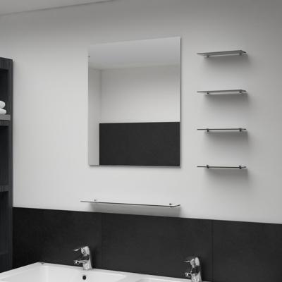 VidaXL Wandspiegel met 5 schappen 50x60 cm zilverkleurig