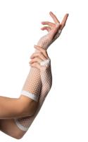 Vingerloze Handschoenen Lang Visnet Wit - thumbnail