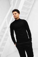 Pure Path Essential Knitwear Mockneck Sweater Heren Zwart - Maat S - Kleur: Zwart | Soccerfanshop - thumbnail