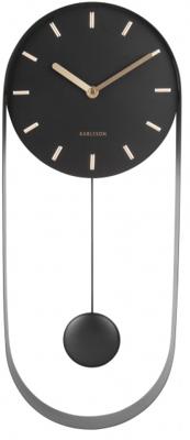 Karlsson Wandklok PendulumCharm zwart - Ø 20 x 50cm - KA5822BK