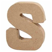 Creative letter S papier mâché 10 cm - thumbnail