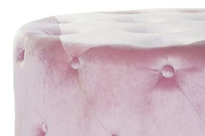 Voetensteun DKD Home Decor Roze Velvet Hout MDF Glam (2 pcs)