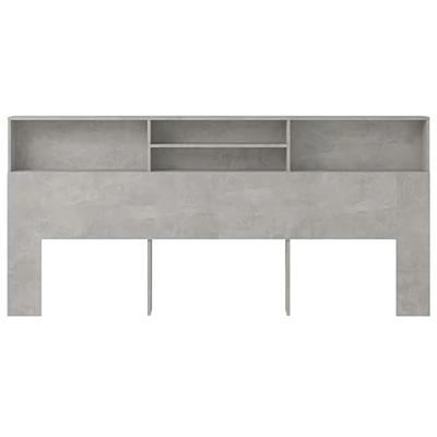 Hoofdbordkast 220x19x103,5 cm betongrijs
