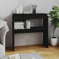 VidaXL Wandtafel 80x30x80 cm bewerkt hout zwart - thumbnail