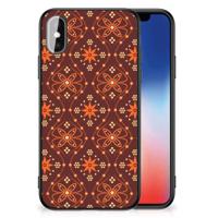 iPhone X | Xs Back Case Batik Brown - thumbnail