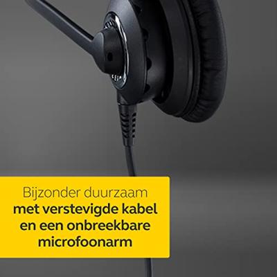 Jabra Biz 2400 II USB-A CC UC On-Ear Mono Headset - Unified Communications Geoptimaliseerde Noise-Cancelling Kabel-hoofdtelefoon met HD Voice en programmeerbare bedieningseenheid
