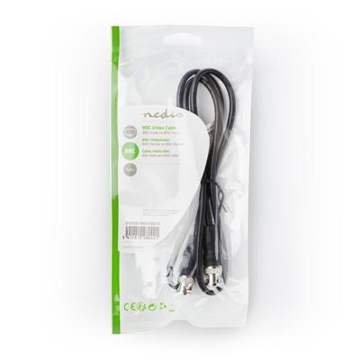 Nedis BNC Videokabel BNC Male BNC Male 1,0 m Zwart
