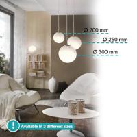 Eglo HanglampRondo glas 20cm metaalgrijs met wit - 85261 - thumbnail