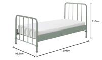 Vipack bed Bronxx - olijfgroen - 90x200 cm - thumbnail
