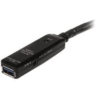 StarTech.com 5,0 m actieve USB 3.0 verlengkabel met AC-voedingsadapter - afgeschermd - mannelijk naar vrouwelijk USB USB 3.1 Gen 1 Type A (5 Gbps) extender (USB3AAEXT5M) - thumbnail