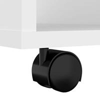 Kast verrijdbaar 60x35x75 cm spaanplaat wit - thumbnail