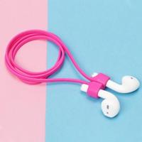 Draadloze Bluetooth headset anti-verloren touw magnetische siliconen Lanyard voor Apple AirPods 1/2 (Rose Red) - thumbnail