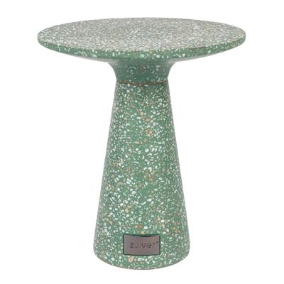 Zuiver Ronde Bijzettafel 'Victoria' Terrazzo, 41cm, kleur Groen