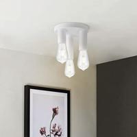 Moderne LED Plafondlamp Marna - Wit - Rond - 19/19/16.5cm - geschikt voor E27 fitting - 3 lichts Plafondlamp gemaakt van metaal - thumbnail