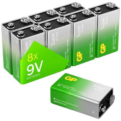 GP Super 9V batterij (blok) Alkaline 9 V 8 stuk(s) GP Super 9V batterij (blok) Alkaline 9 V 8 stuk(s)