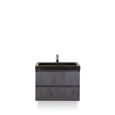 Maxx XL Badmeubelset 80 cm - Beton Antraciet - Wastafel Lucca 1 kraangat