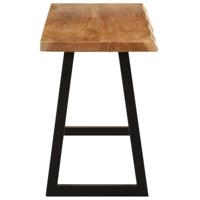 Bankje met natuurlijke rand 105 cm massief acaciahout - thumbnail