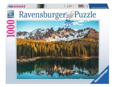 Ravensburger legpuzzel italian landscapes lago di carezza, 1000st.