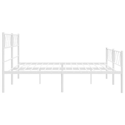 Bedframe met hoofd- en voeteneinde metaal wit 183x213 cm Bedframe met hoofd- en voeteneinde metaal wit 183x213 cm