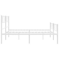 Bedframe met hoofd- en voeteneinde metaal wit 183x213 cm - thumbnail