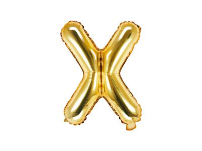 Folieballon Goud Letter &apos;X&apos; - 35cm