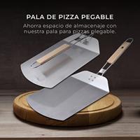 MasterPRO Pizzaschep RVS, Hout - thumbnail