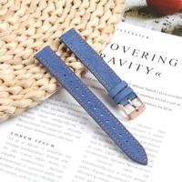 Leren denim bandje - Donkerblauw - Garmin Lily 2 - thumbnail