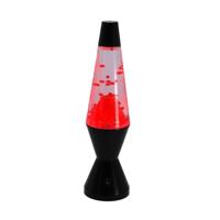 Merkloos Lava lamp vulkaan zwart/rood - thumbnail