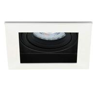 Set van 6 Durham vierkante LED inbouwspot - 4 Watt 345 Lumen - 4000K neutraal wit - GU10 - Dimbaar Kantelbaar - Voor binnen - Wit - thumbnail