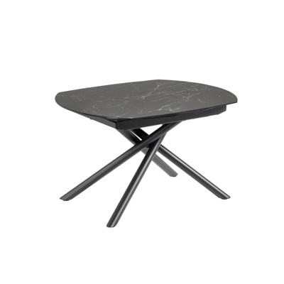 Kave Home Uitschuifbare Eettafel 'Yodalia' Zwart keramiek met marmerlook, 130-190 x 100cm Kave Home Uitschuifbare Eettafel 'Yodalia' Zwart keramiek met marmerlook, 130-190 x 100cm