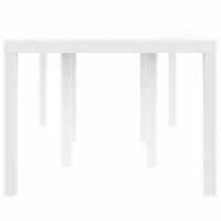 Tuin tafel wit 200x100x73 cm poly rattan - thumbnail