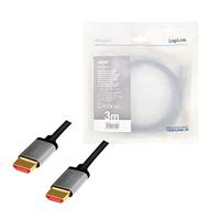 LogiLink HDMI AV Aansluitkabel [1x HDMI-stekker - 1x HDMI-stekker] 3 m Zwart-grijs - thumbnail
