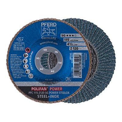 PFERD TOOLS 67789116 PFC 115 Z 120 SG POWER STEELOX Lamellenschijf Diameter 115 mm Boordiameter 22.23 mm RVS, Staal 10 stuk(s)