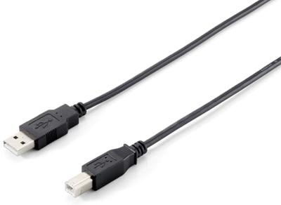 Equip USB-kabel A -> B St/3,00 m polyzak, zwart