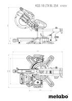 Metabo KGS 18 LTX BL 254 | Accu Afkortzaag | 254mm | 18V | Body | Zonder Accu&apos;s & Laders - thumbnail