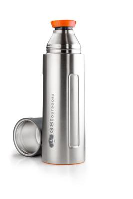GSI Outdoors Stainless Vacuum Bottle 1 L - Silver Isolatiefles Rvs