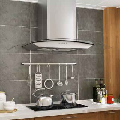VidaXL Wandafzuigkap 756 m³/u led 90 cm roestvrij staal