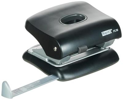 Rapid Fashion bureau perforator FC30, 2 gaats, 30 vel, zwart