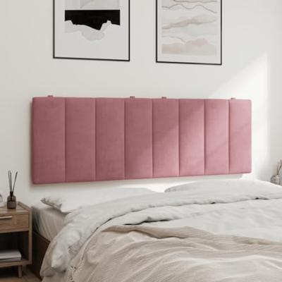 Hoofdbordkussen "Hanko" 140 cm fluweel roze