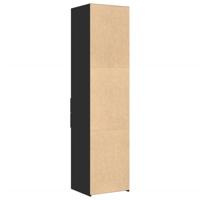Hoge kast 45x42,5x185 cm bewerkt hout zwart - thumbnail