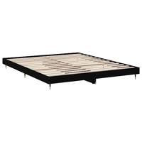 Bedframe massief hout zwart 200x200 cm - thumbnail
