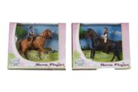 Kids Globe speelset paard met ruiter - thumbnail