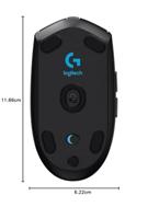 Logitech Gaming G305 Lightspeed Gaming-muis Radiografisch Optisch Zwart 6 Toetsen 12000 dpi - thumbnail