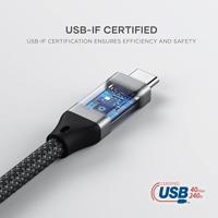 Satechi ST-YU4120M USB-C-kabel USB 4.0 USB-C 1.20 m Zwart, Zilver - thumbnail