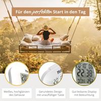 Mebus 51511 Wekker Zendergestuurd Wit - thumbnail