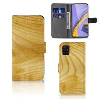 Samsung Galaxy A51 | Book Style Case | Licht Hout - thumbnail