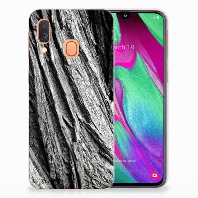 Bumper Hoesje Samsung Galaxy A40 Boomschors Grijs
